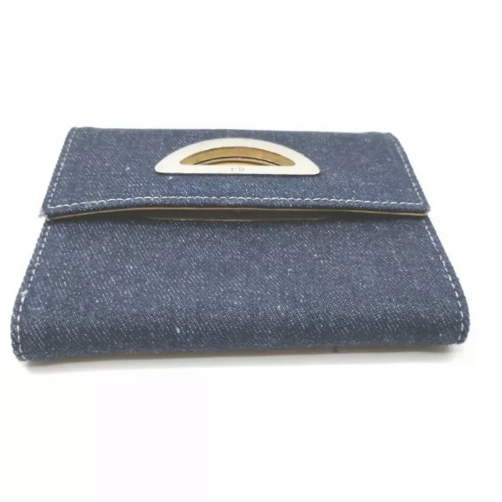 Christian Dior Wallet Blue Denim